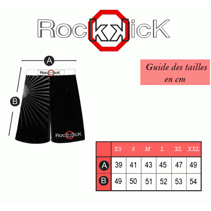 Guide des tailles Fightshort Rockkick