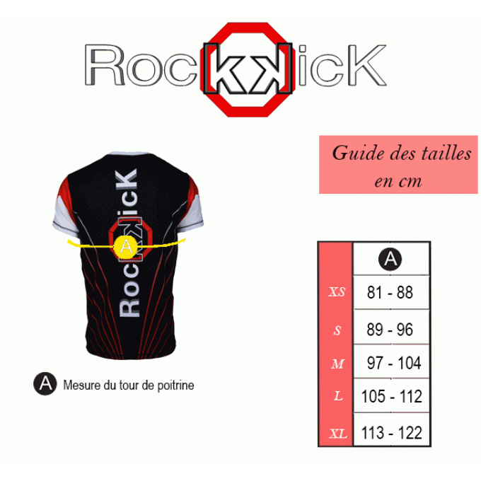 Guide des tailles T-shirt Rockkick