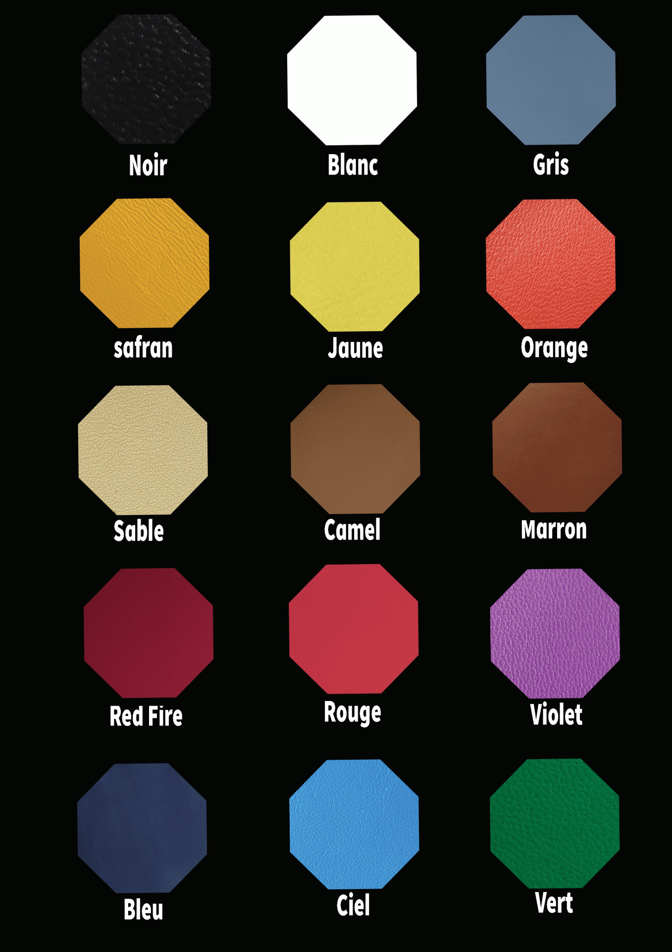 Couleurs gants cuir