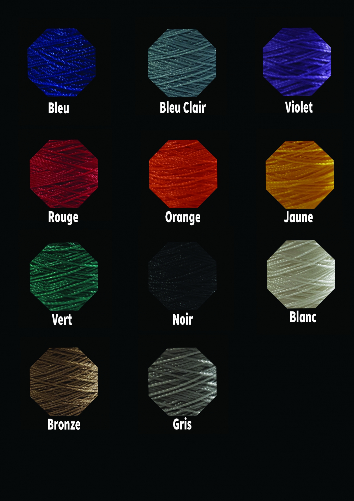 Couleurs fils gants de boxe cuir Rockkick Choix des couleurs des fils gants de boxe Rockkick