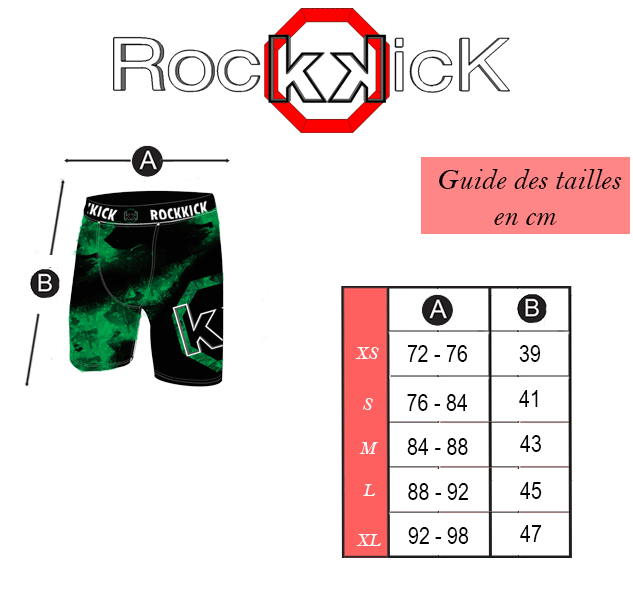 Guide des tailles Shorts de compression