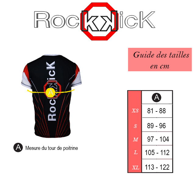 Guide des tailles t-shirts